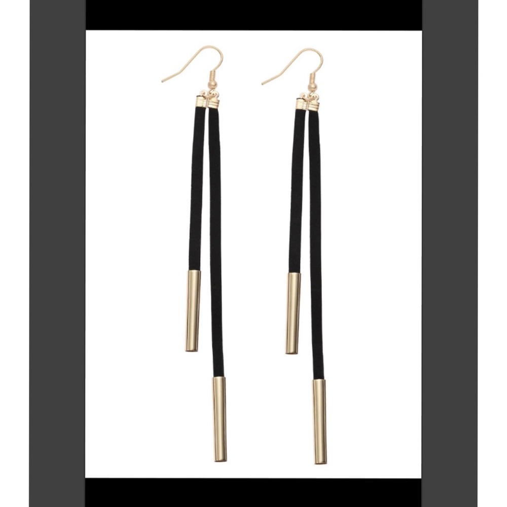 Suede Cord Drop Tassel Earrings!!! Brand New!!!